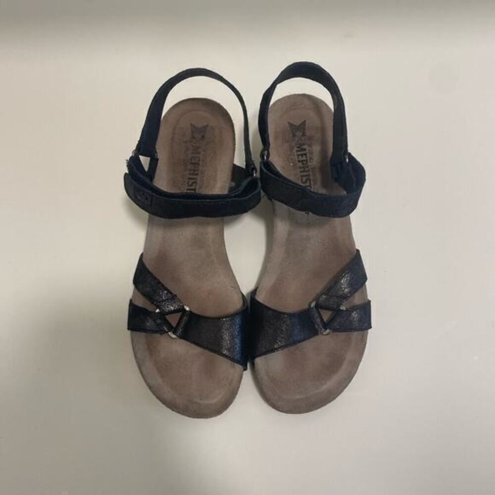 Mephisto Sandal Wedges Women’s size‎ 11 Black and Brown